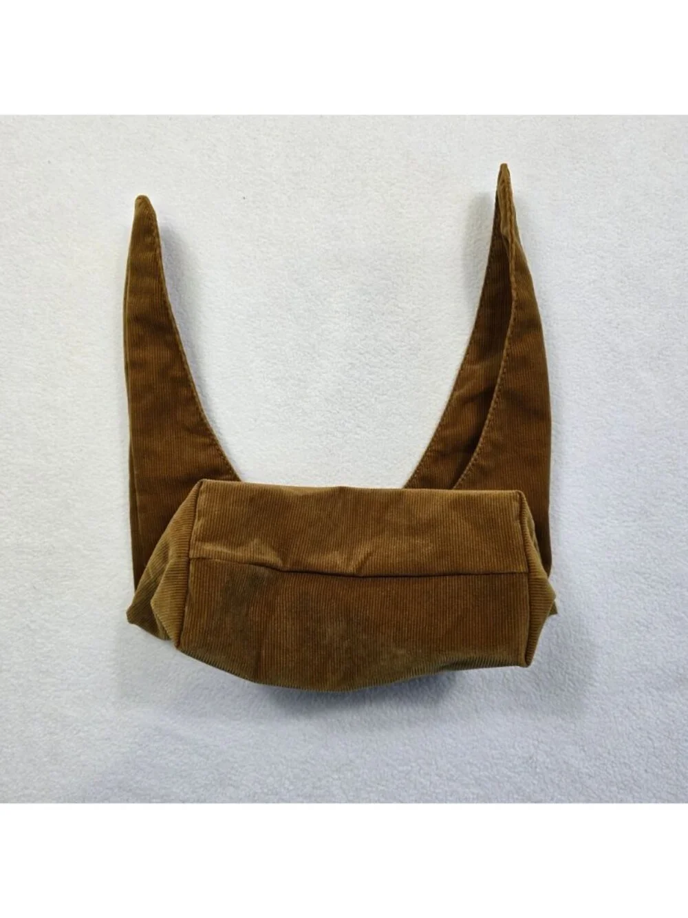 Merit Signature Brown Corduroy Makeup Cosmetic Bag Pouch Minimalist